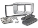 Metall Installations Kit für Doppel DIN Blenden 182 x 103 mm
