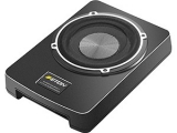 200 mm Aktiv-Subwoofer im Gehäuse<br>Gehäuseprinzip: geschlossen<br>Besonderheiten: sehr flach,...