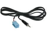 AUX In Adapter   VW  Klinkenstecker 3.5mm Stereo auf<br>Mini-ISO (blau)<br><br>Alle VW Modelle mit...