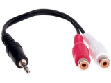 Klinkenstecker auf Cinch-Buchsen<br>Laenge: 20 cm