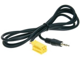 AUX In Adapter   AlfaFiat  Klinkenstecker 3.5 mm Stereo<br>auf Mini-ISO (gelb)<br><br>Alfa Romeo...