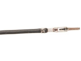 Microflachstecker<br><br>13 cm Kabel schwarz. Fuer Mini-ISO-Buchsengehaeuse<br>Inhalt: 10 Stueck