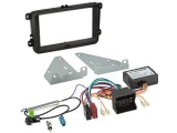 Radioblende 2-DIN und Radioanschlusskit Seat / Skoda / VW<br><br>acv Premiumqualitaet<br><br>Viele...