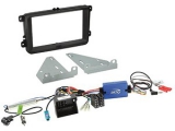Radioblende 2-DIN und Radioanschlusskit<br>Lenkradfernbedienung Seat / Skoda / VW<br><br>acv...