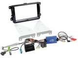 Radioblende 2-DIN und Radioanschlusskit<br>Lenkradfernbedienung Seat / Skoda / VW<br><br>acv...