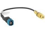 OEM Rueckfahrkamera Adapter   HSD (m)   Cinch (f)<br><br>Anschluss einer OEM VW Rueckfahrkamera ET....