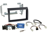 Radioblende 2-DIN  mit Fach mit Radioanschlusskit<br>Lenkradfernbedienung Citroen / Fiat / Opel /...
