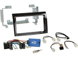Radioblende 2-DIN  mit Fach mit Radioanschlusskit<br>Lenkradfernbedienung Citroen / Fiat / Opel /...