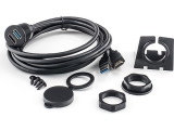 HDMI/USB-Einbaubuchse mit 150cm Kabel<br><br>Robustes HDMI/USB Verlängerungskabel mit Einbaubuchse...