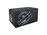 300 Watt RMS<br><br>Passives Bassreflexgehäuse mit 20 cm URANIUM Subwoofer, angewinkelter...