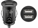 Goobay Dual 12+24V USB-Autoladegerät 2,1A - kompakte Stromversorgung für Tablets und...