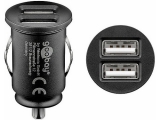 Goobay Dual 12+24V USB-Autoladegerät 2,1A - kompakte Stromversorgung für Tablets und...